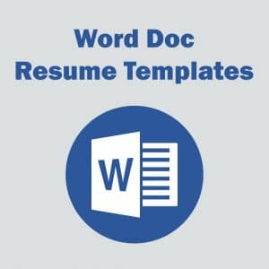 Word Doc Resume Templates